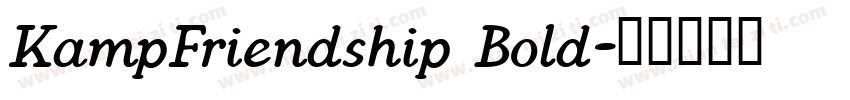KampFriendship Bold字体转换